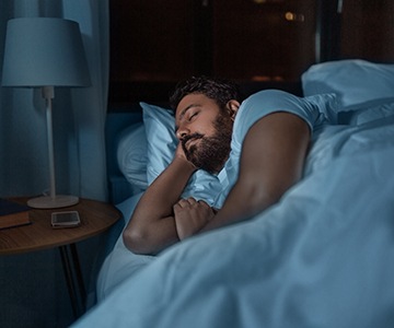 a man sleeping